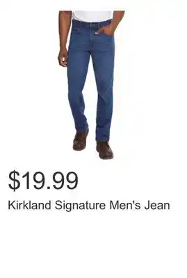 Costco Kirkland Signature Men's Jean offer