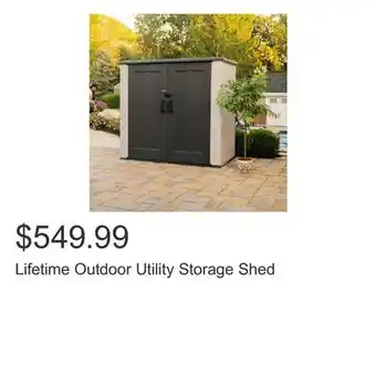 Costco Lifetime Outdoor Utility Storage Shed offer