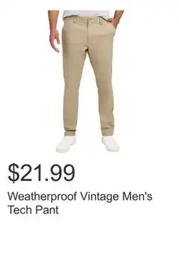 Costco Weatherproof Vintage Men's Tech Pant offer