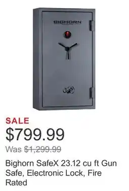 Costco Bighorn SafeX 23.12 cu ft Gun Safe, Electronic Lock, Fire Rated offer