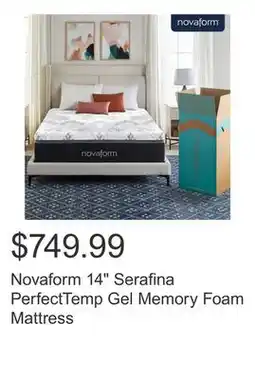 Costco Novaform 14 Serafina PerfectTemp Gel Memory Foam Mattress offer
