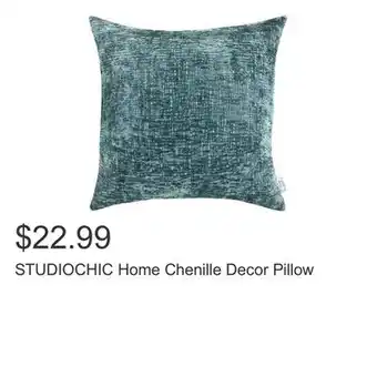 Costco STUDIOCHIC Home Chenille Decor Pillow offer