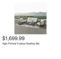 Costco Agio Formia 5-piece Seating Set offer