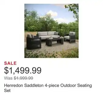 Costco Henredon Saddleton 4-piece Outdoor Seating Set offer