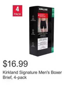 Costco Kirkland Signature Men's Boxer Brief, 4-pack offer