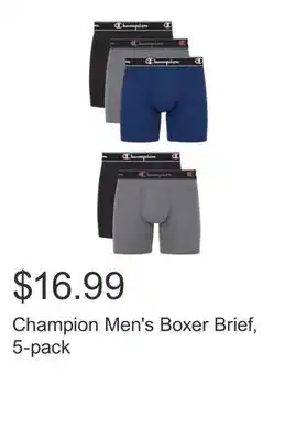 Costco Champion Men's Boxer Brief, 5-pack offer