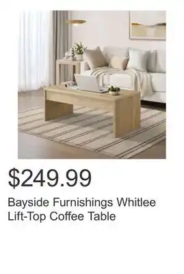 Costco Bayside Furnishings Whitlee Lift-Top Coffee Table offer