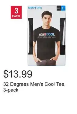 Costco 32 Degrees Men's Cool Tee, 3-pack offer