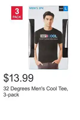 Costco 32 Degrees Men's Cool Tee, 3-pack offer