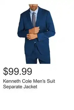 Costco Kenneth Cole Men's Suit Separate Jacket offer