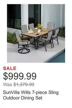 Costco SunVilla Wills 7-piece Sling Outdoor Dining Set offer