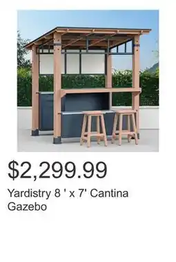 Costco Yardistry 8 ' x 7' Cantina Gazebo offer