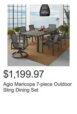 Costco Agio Maricopa 7-piece Outdoor Sling Dining Set offer