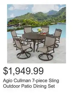 Costco Agio Cullman 7-piece Sling Outdoor Patio Dining Set offer