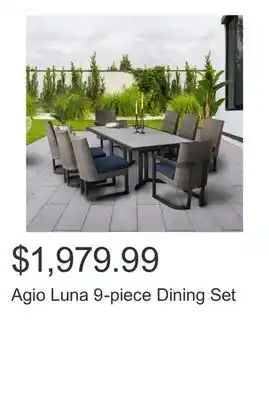 Costco Agio Luna 9-piece Dining Set offer