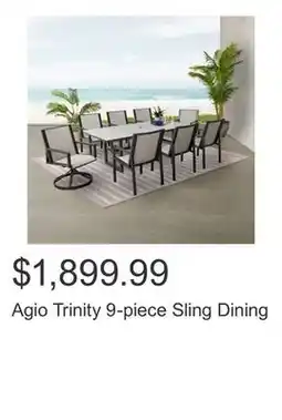 Costco Agio Trinity 9-piece Sling Dining offer