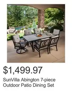 Costco SunVilla Abington 7-piece Outdoor Patio Dining Set offer