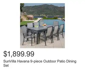 Costco SunVilla Havana 9-piece Outdoor Patio Dining Set offer