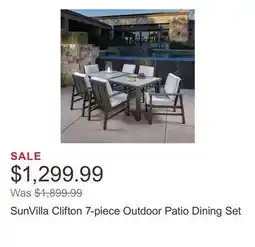 Costco SunVilla Clifton 7-piece Outdoor Patio Dining Set offer