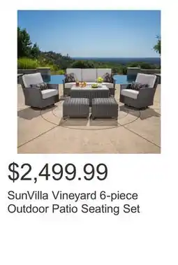 Costco SunVilla Vineyard 6-piece Outdoor Patio Seating Set offer