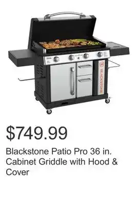 Costco Blackstone Patio Pro 36 in. Cabinet Griddle with Hood & Cover offer