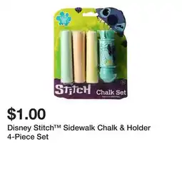 Five Below Disney Stitch Sidewalk Chalk & Holder 4-Piece Set offer