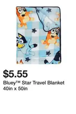 Five Below Bluey Star Travel Blanket 40in x 50in offer