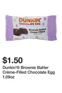 Five Below Dunkin' Brownie Batter Crème-Filled Chocolate Egg 1.09oz offer