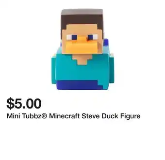 Five Below Mini Tubbz Minecraft Steve Duck Figure offer