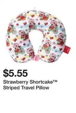 Five Below Strawberry Shortcake Striped Travel Pillow offer