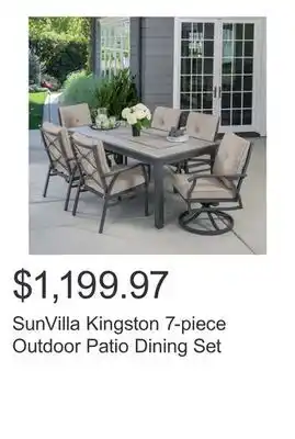 Costco SunVilla Kingston 7-piece Outdoor Patio Dining Set offer