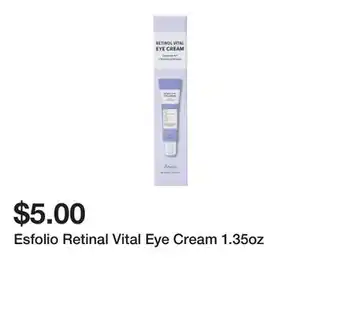 Five Below Esfolio Retinal Vital Eye Cream 1.35oz offer