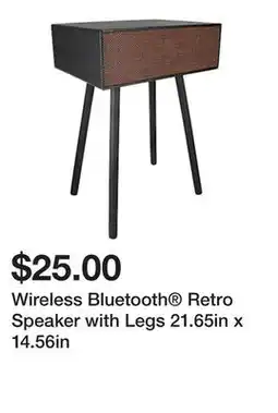 Five Below Wireless Bluetooth Retro Speaker with Legs 21.65in x 14.56in offer