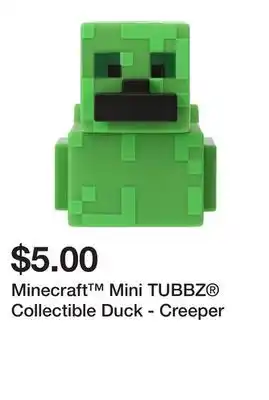 Five Below Minecraft Mini TUBBZ Collectible Duck - Creeper offer