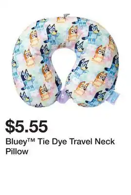 Five Below Bluey Tie Dye Travel Neck Pillow offer