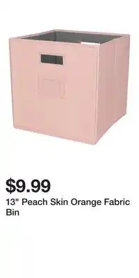 Big Lots 13 Peach Skin Orange Fabric Bin offer