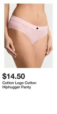 Victoria's Secret Cotton Logo Cotton Hiphugger Panty offer