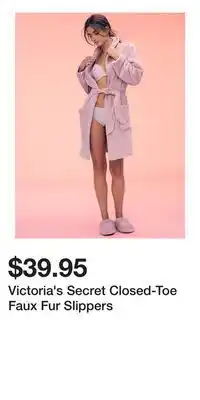 Victoria's Secret Victoria's Secret Closed-Toe Faux Fur Slippers offer