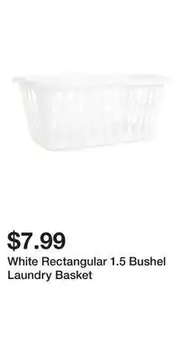 Big Lots White Rectangular 1.5 Bushel Laundry Basket offer