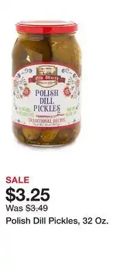 Big Lots Polish Dill Pickles, 32 Oz offer