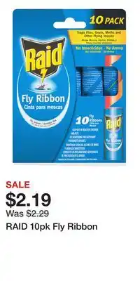 Big Lots RAID 10pk Fly Ribbon offer