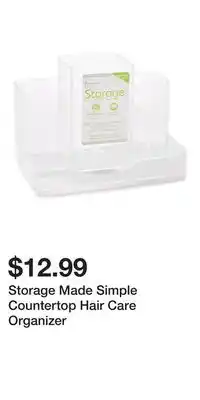 Big Lots Storage Made Simple Countertop Hair Care Organizer offer