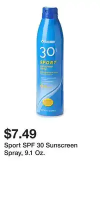 Big Lots Sport SPF 30 Sunscreen Spray, 9.1 Oz offer