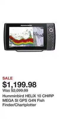 Cabela's Humminbird HELIX 10 CHIRP MEGA SI GPS G4N Fish Finder/Chartplotter offer