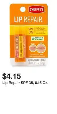 Big Lots Lip Repair SPF 35, 0.15 Oz offer