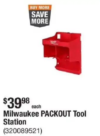 The Home Depot Milwaukee PACKOUT Tool Station offer