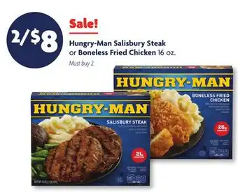 Family Dollar Hungry-Man Salisbury Steak or Boneless Fried Chicken offer