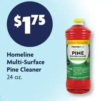 Family Dollar Homeline Multi-Surface Pine Cleaner offer