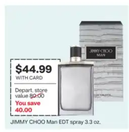 CVS JIMMY CHOO Man EDT spray 3.3 oz offer