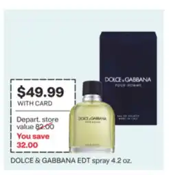 CVS DOLCE & GABBANA EDT spray 4.2 oz offer